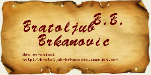 Bratoljub Brkanović vizit kartica